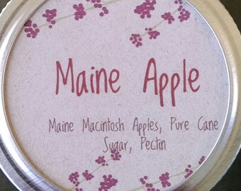Maine Apple Jelly, Maine Made, Maine apples, half pint