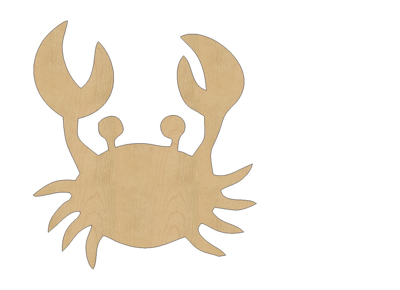 Crab Cutout Shape Laser Cut Unfinished Wood Shapes Craft