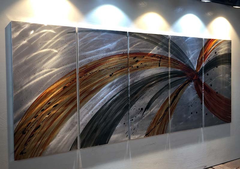 Metal Painting Wall Art. Metal Painting on Aluminum. Original