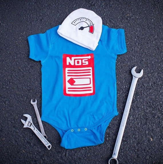 Race Car Baby Bodysuit NOS Baby Set Car Baby Outfit