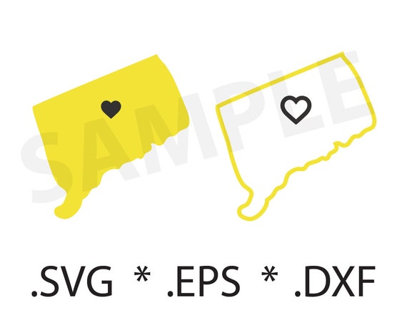 Items similar to Connecticut State and Outline SVG file EPS DVF