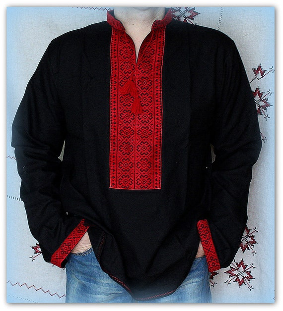 embroidered men's shirts linen