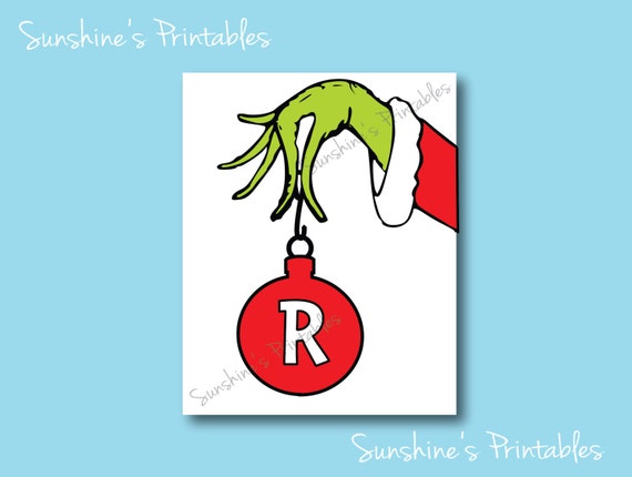 PRINTABLE Personalized Grinch Christmas by SunshinesPrintables