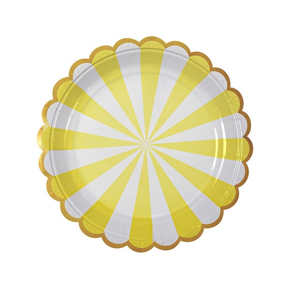 Yellow Paper Plates You Are My Sunshine Cake Plates Pink