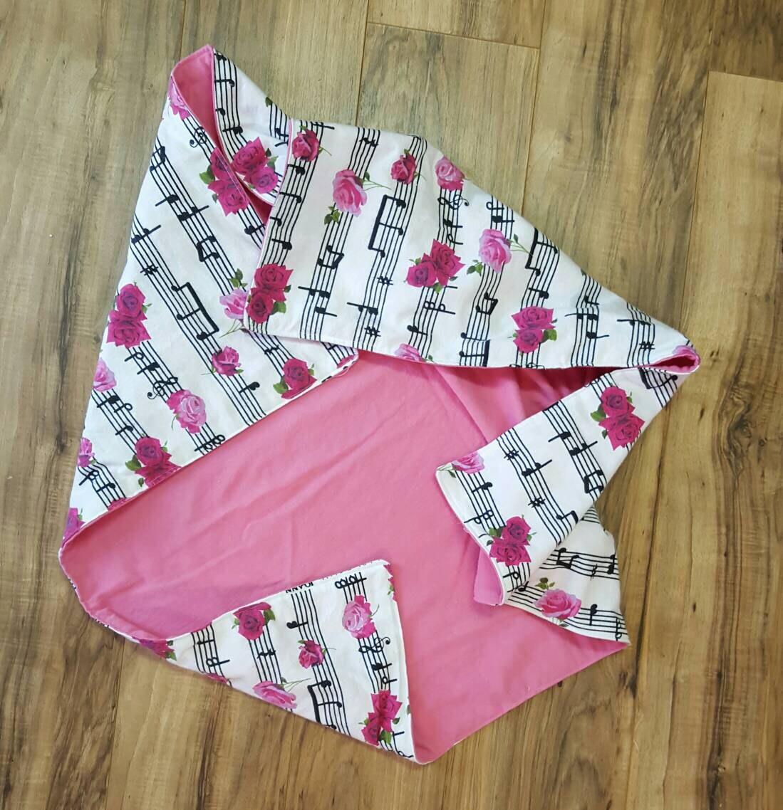 Flannel Baby Blanket music theme baby blanket receiving