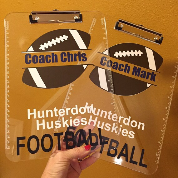Football Coach gift personalized football Clipboard with name