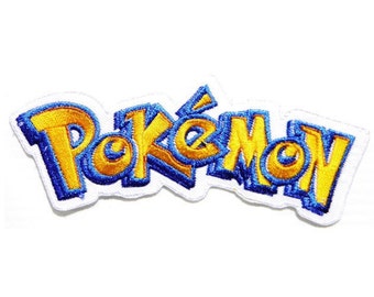 Pokemon Patch Logo Embroidered Iron on Badge Applique Costume Cosplay Souvenir Collectible Retro Rare Game Boy Custom DIY Bag Hat Scarf