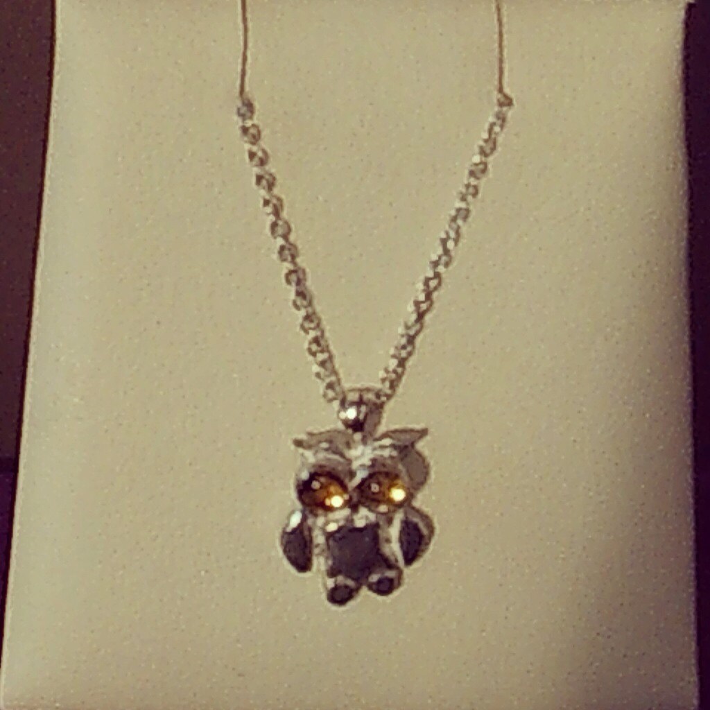 Owl necklace by GildedHammerJewelry on Etsy