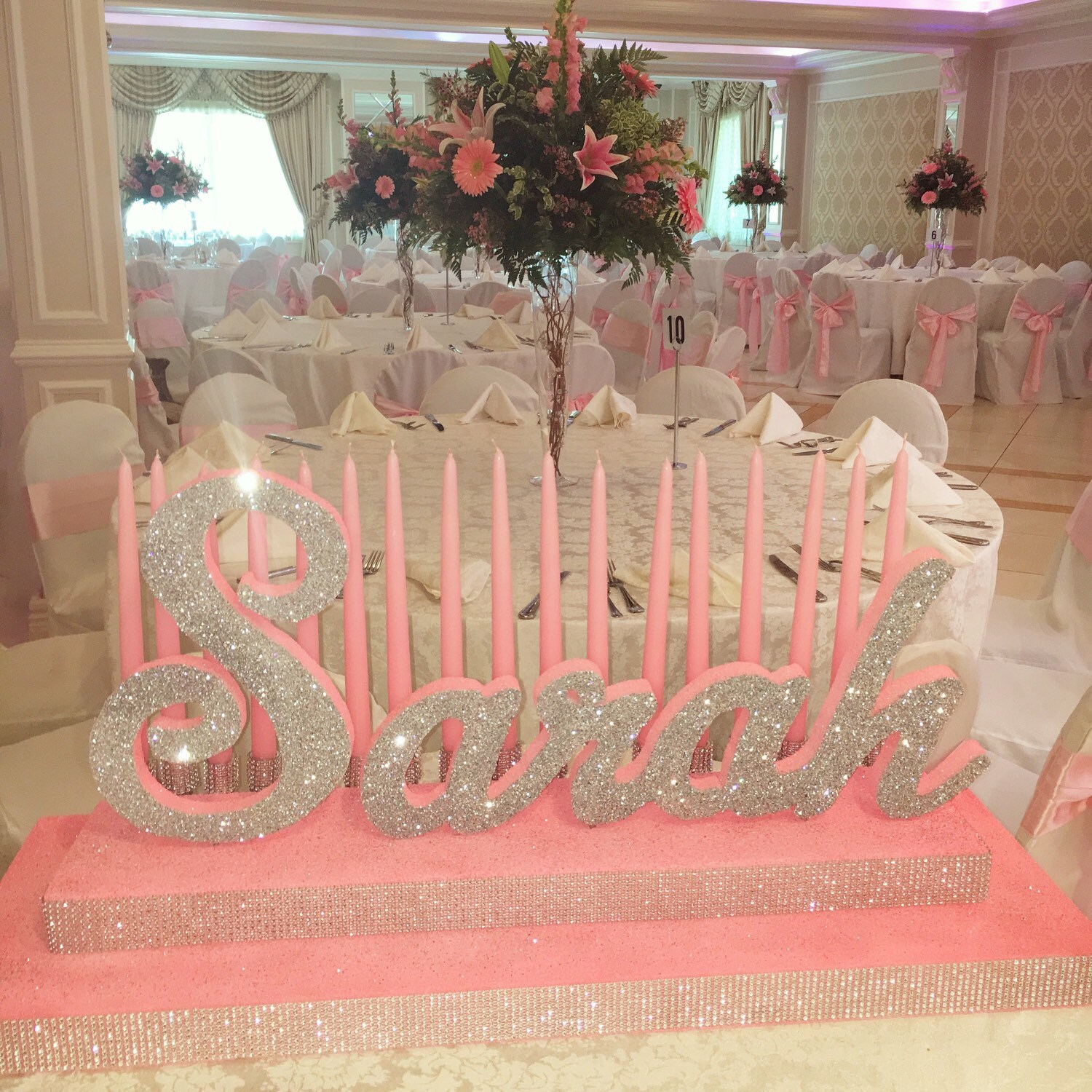 Sweet 16 Candelabra Quinceanera & Mitzvah Candle Lighting