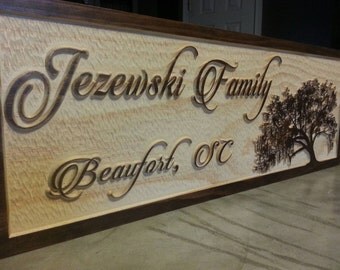 Anniversary name sign, wedding sign, carved name sign, family name sign