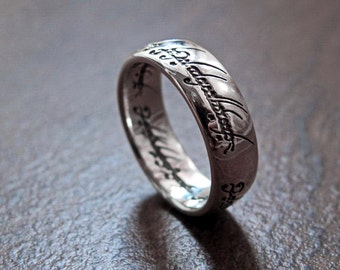 magic elvish scripted frodos ring fantasy solid sterling silver 925 size 6 75 85 - Elvish Wedding Rings magic elvish scripted frodos ring fantasy solid sterling silver 925 size 6 75 85 - Elvish Wedding Rings