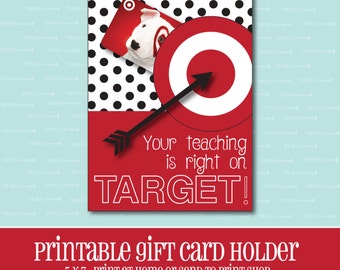INSTANT DOWNLOAD, Target Gift card Holder, Amazing Teacher, Gift Card Holder, Teacher Appreciation Gift, Printable, Printable Gift Card