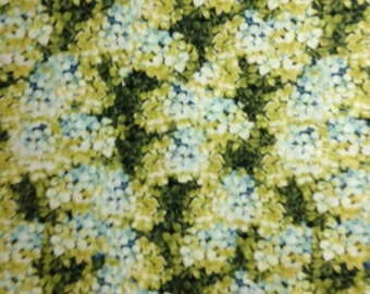 ON SALE: Yellow/Blue Hydrangeas, Marche de Fleurs by Lisa Audit for Wilmington Prints, 100% Cotton