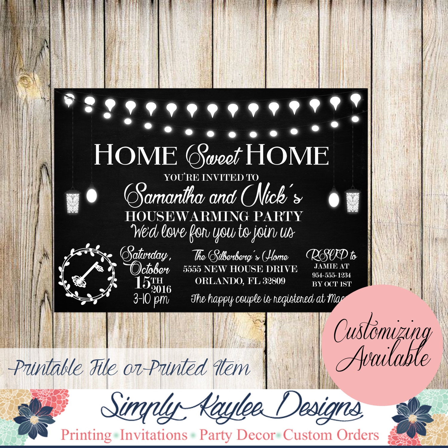 Home Sweet Home Housewarming Party Invitation