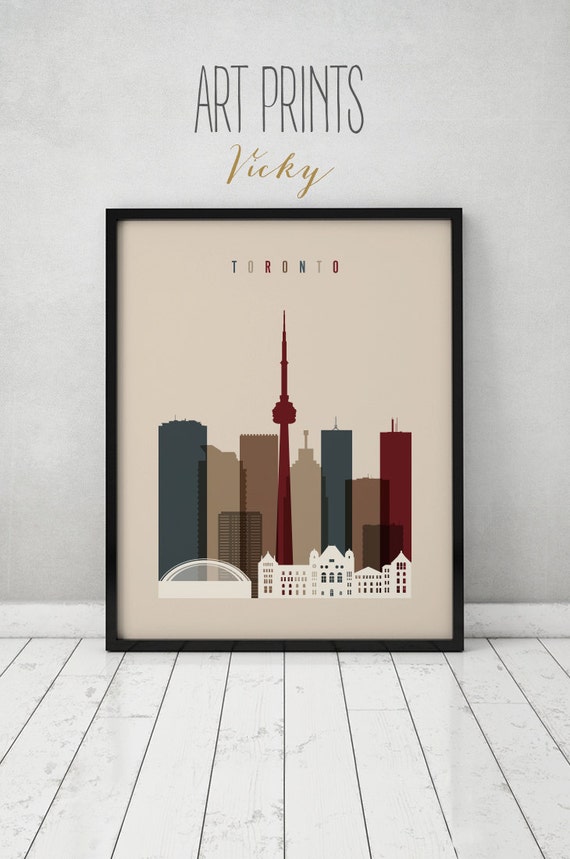  Toronto  skyline Toronto  wall  art  print Poster Canada