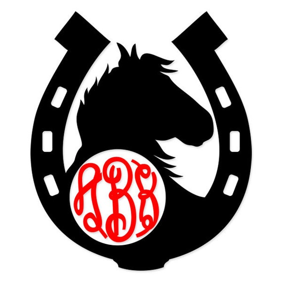 Download Horse Monogram Cuttable Desgins SVG, DXF, EPS use with ...