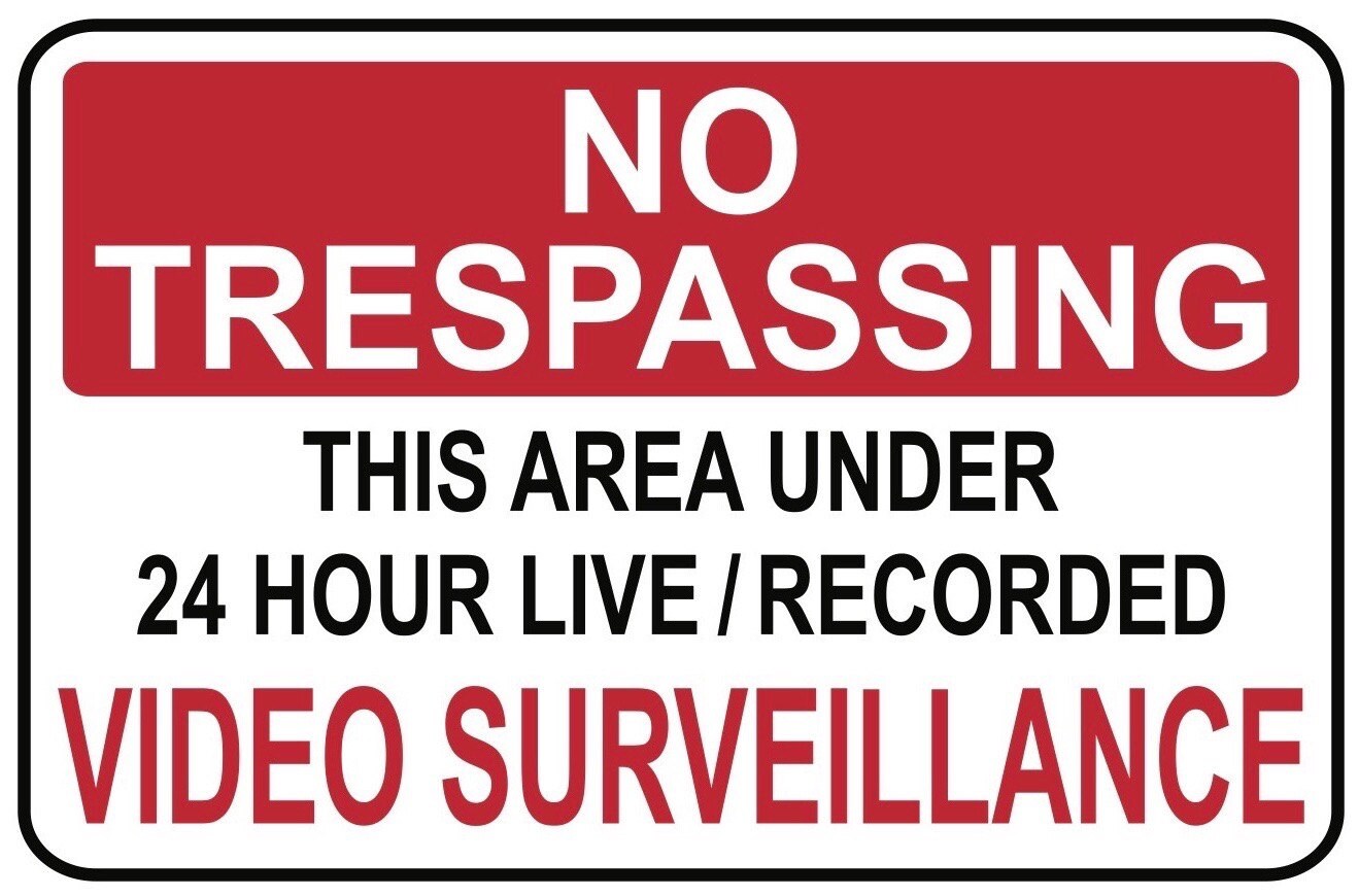 Notice. Знак видеонаблюдение. Under 24. Caution 24-hour video surveillance. 24 hour under surveillance.