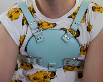 AB/DL - Leather Adult Baby Retro Walking Chest Harness