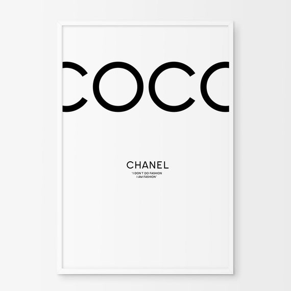 Coco Chanel Print Fashion print Coco Chanel by ChicScandinavian
