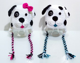 Crochet Boy or Girl Dalmation Hat