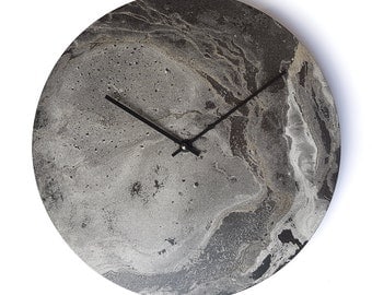 Unique wall clock, silver wall clock, big wall clock, modern wall clock, art clock, wall decor, interior design, unique gift, artwork