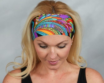 Boho Headband Yoga Headband Fitness Headband Workout Headband Running Headband Fashion Headband Turban Women Head Wrap Wide Headband
