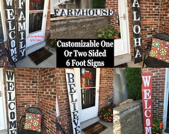 Wood signs, Wooden signs, Outdoor decor, Outdoor wood signs, Outdoor wooden signs, Large wood sign, Large wooden sign, Deck decor, Welcome