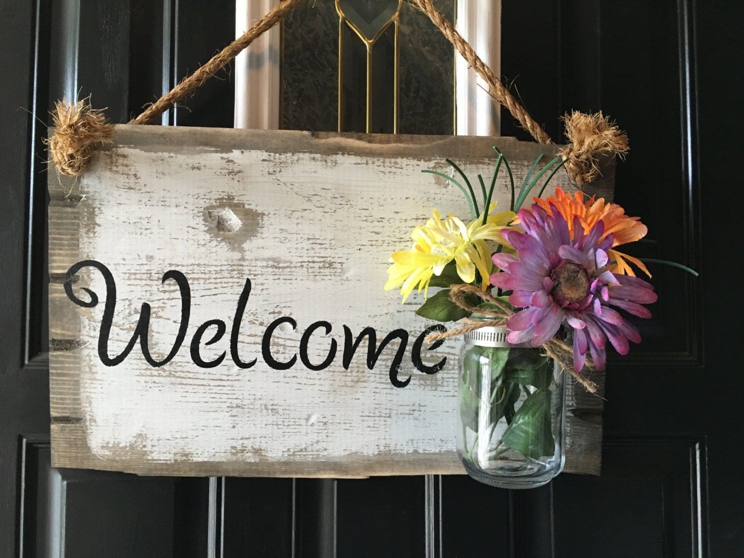 Front Door Welcome Sign Front Porch Welcome Sign Rustic Wood