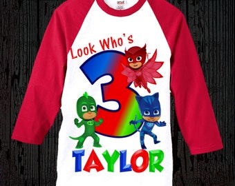 PJ Masks Birthday Shirt - PJ Masks Shirt - Other Colors Available