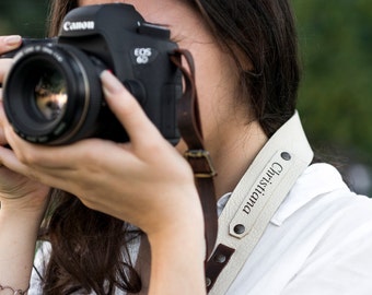 Personalized strap, Leather Camera Strap, Gift for Photographer, Camera strap, Nikon camera strap, Canon camera strap, Photographer gift,