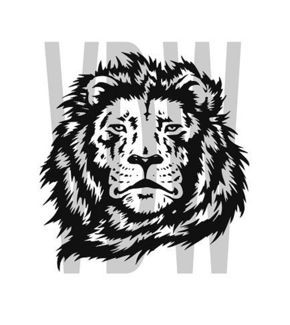 Download Lion Wall decal art Cutting Files Silhouette SVG DXF and EPS