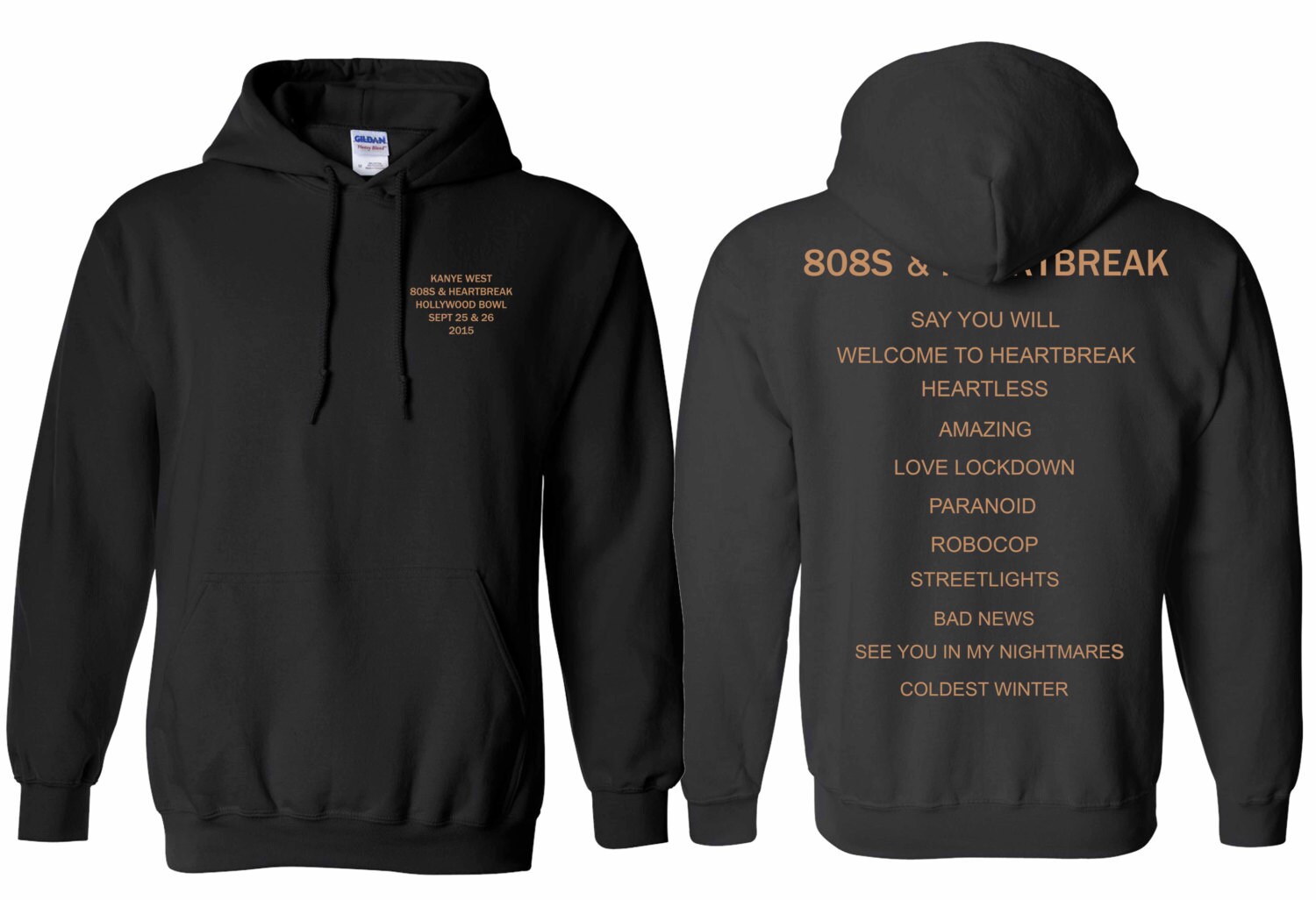 Kanye West 808s and heartbreak hollywood bowl hoody by DoubleNTees