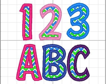Chevron Embroidery Fonts!!! PES Instant Download, chevron font, zig zag font, embroidery font