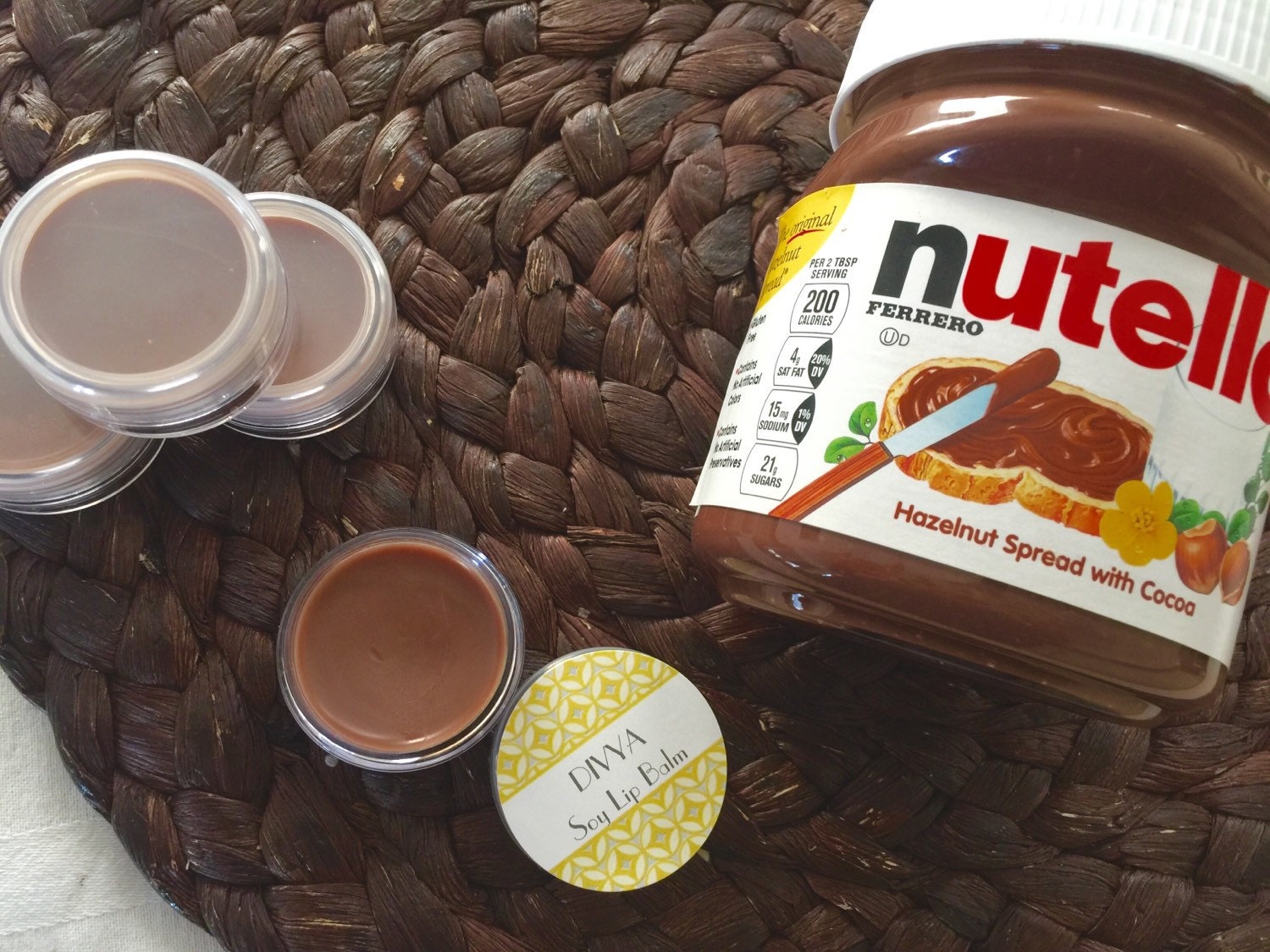 Nutella soy lip balm