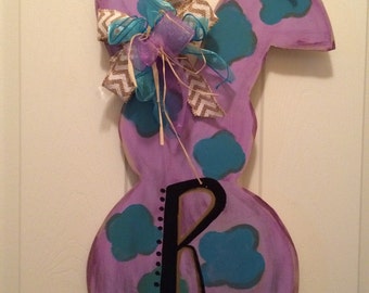 personalized bunny door hanger