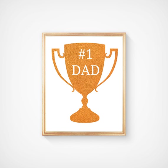 items similar to dad 1 dad number one dad trophy print