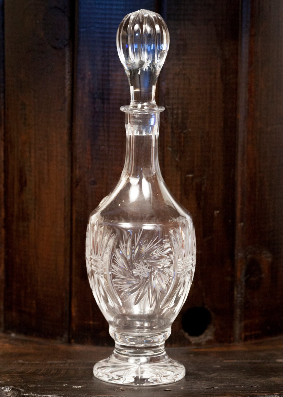 Kristal Leaded Crystal Decanter Yugoslavia Star Pattern