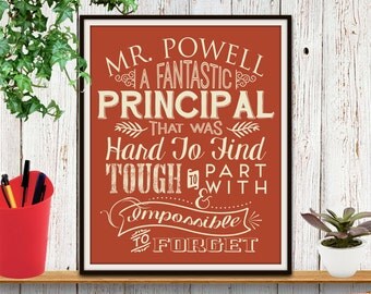 Custom Fantastic Principal Print, Principal Gift, Principal, School Principal, Assistant Principal, Gifts For Principal, Principal Retire