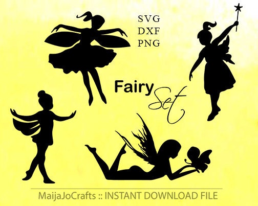 Download Fairy SVG Cut File silhouette Clipart PNG Silhouette Cameo