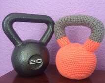 stuffed kettlebell toy
