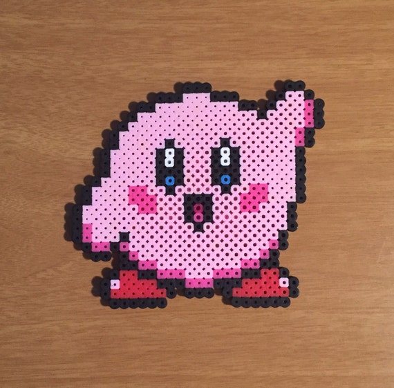 Kirby Perler Bead Character Nerdy Collectible Pixel Art