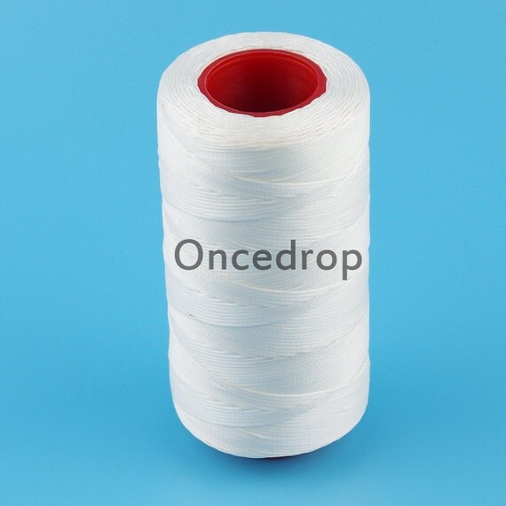 White 250 Meter 1mm Waxed Wax Thread Cord Sewing Craft for DIY