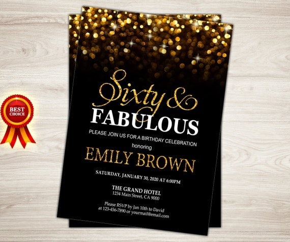 Surprise 60Th Birthday Party Invitations 4