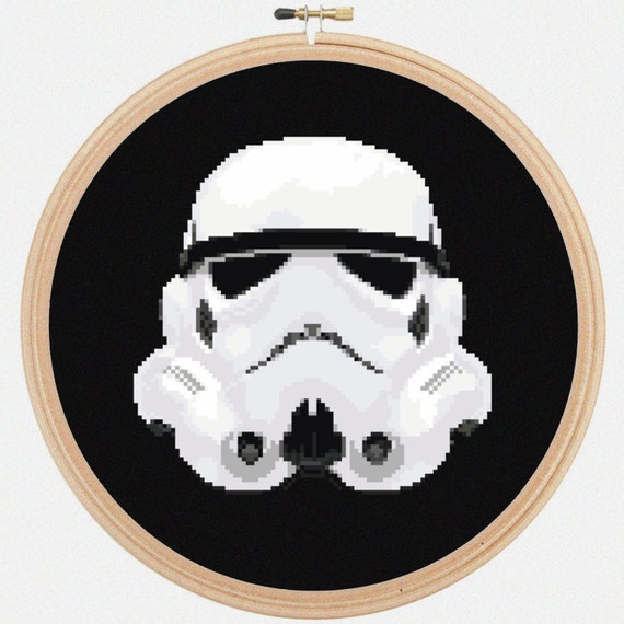 Storm Trooper Star Wars Counted Cross Stitch Pattern - PDF - Instant Download