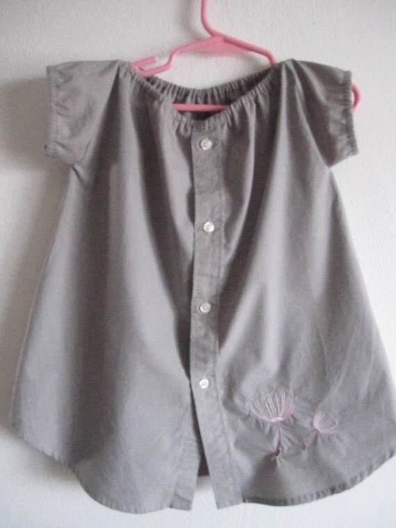 Items similar to Little Girls Shirt Dress (RePurposed Mens Button up