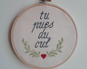 You stink ass - cross stitch
