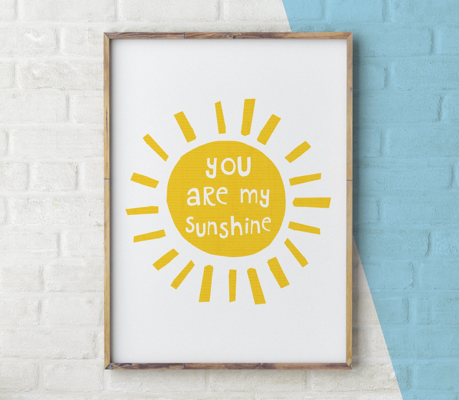 You Are My Sunshine wall art Nursery Print Sunshine Art