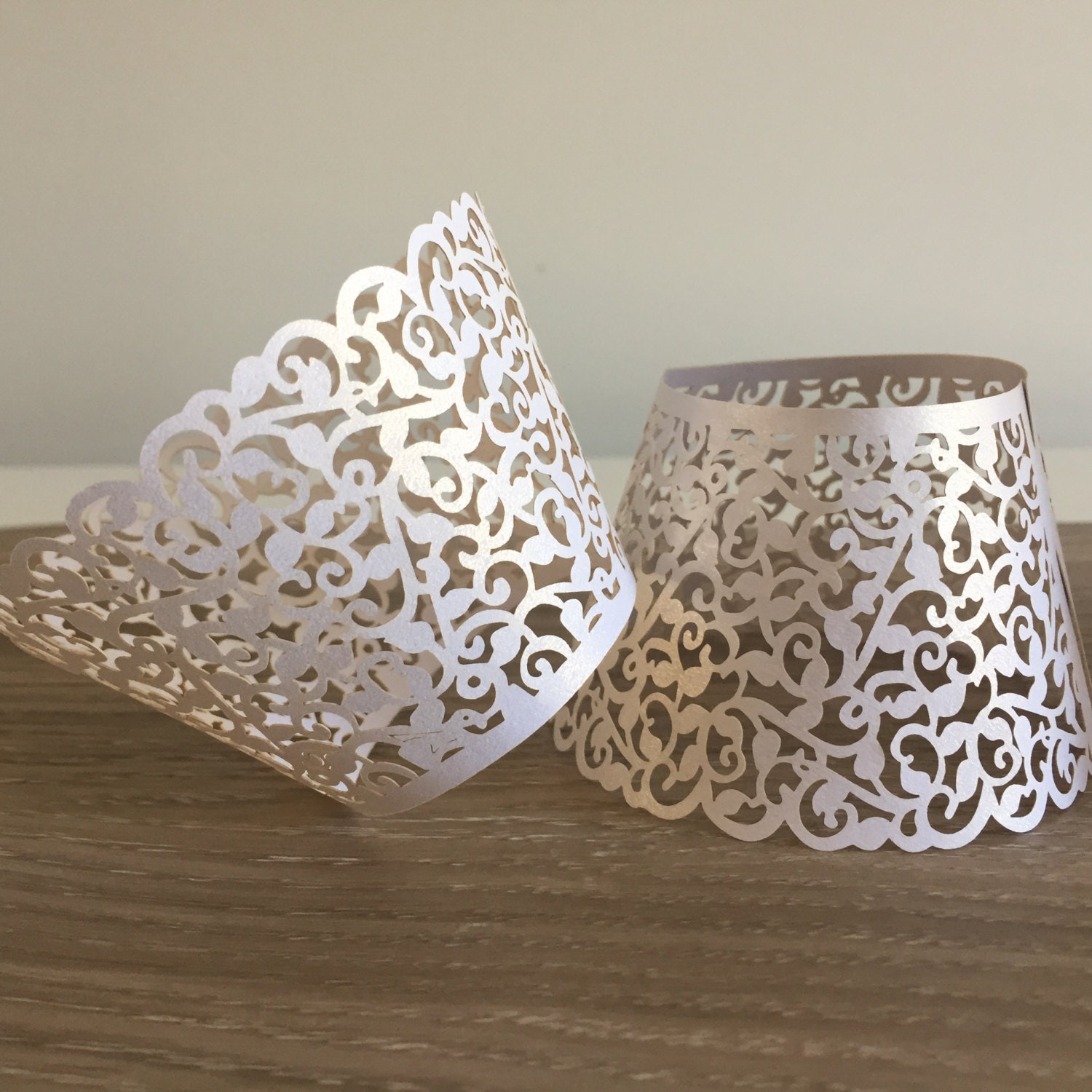 25/50/75/100 Wedding Cupcake Wrappers Laser Cut Lace