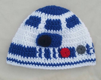 R2D2 Crocheted Hat