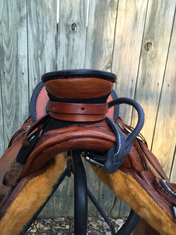 Braided Handmade GRAY Leather Night Latch / Bucking by FXSaddleCo